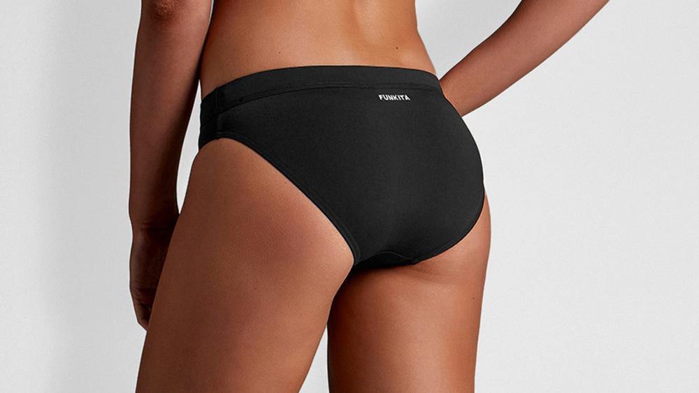 Funkita Ladies Sports Brief Still Black - Aqua Shop