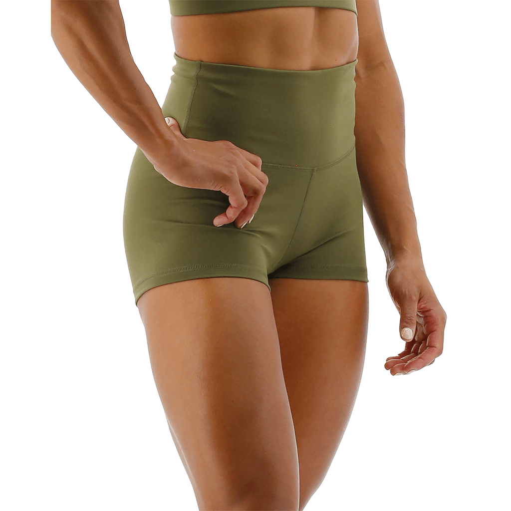 TYR GYM Women’s Olive Night High Rise 2" Short - Aqua Shop