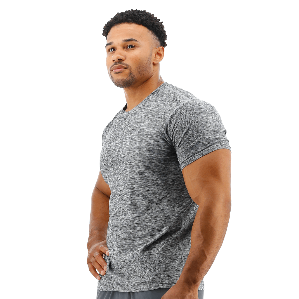 TYR GYM Mens Airtec Tee - Heather Grey - Aqua Shop
