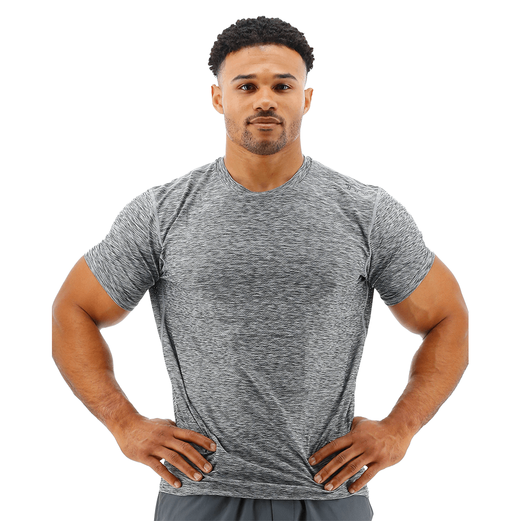 TYR GYM Mens Airtec Tee - Heather Grey - Aqua Shop