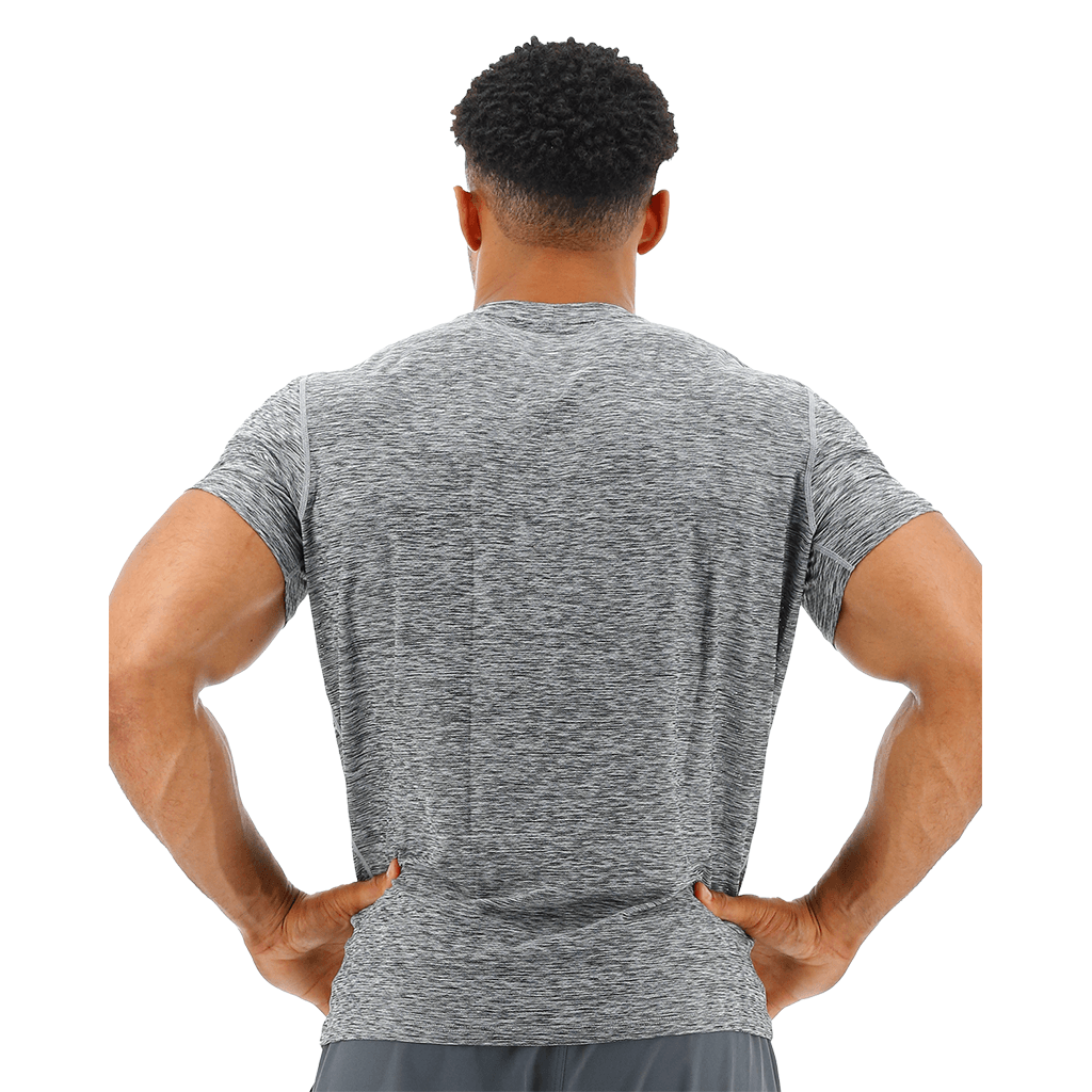 TYR GYM Mens Airtec Tee - Heather Grey - Aqua Shop