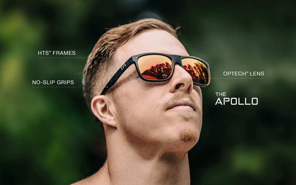 TYR Apollo HTS Sunglasses Red/Black - Aqua Shop 