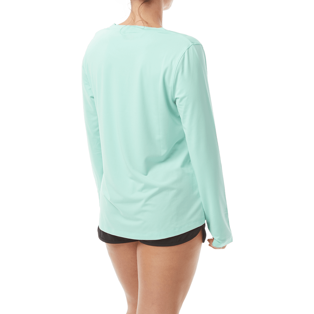 TYR Womens SunDefense Mint Long Sleeve Shirt - Aqua Shop
