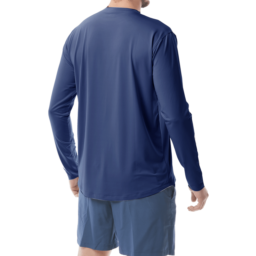 TYR Mens SunDefense Navy Long Sleeve Shirt - Aqua Shop