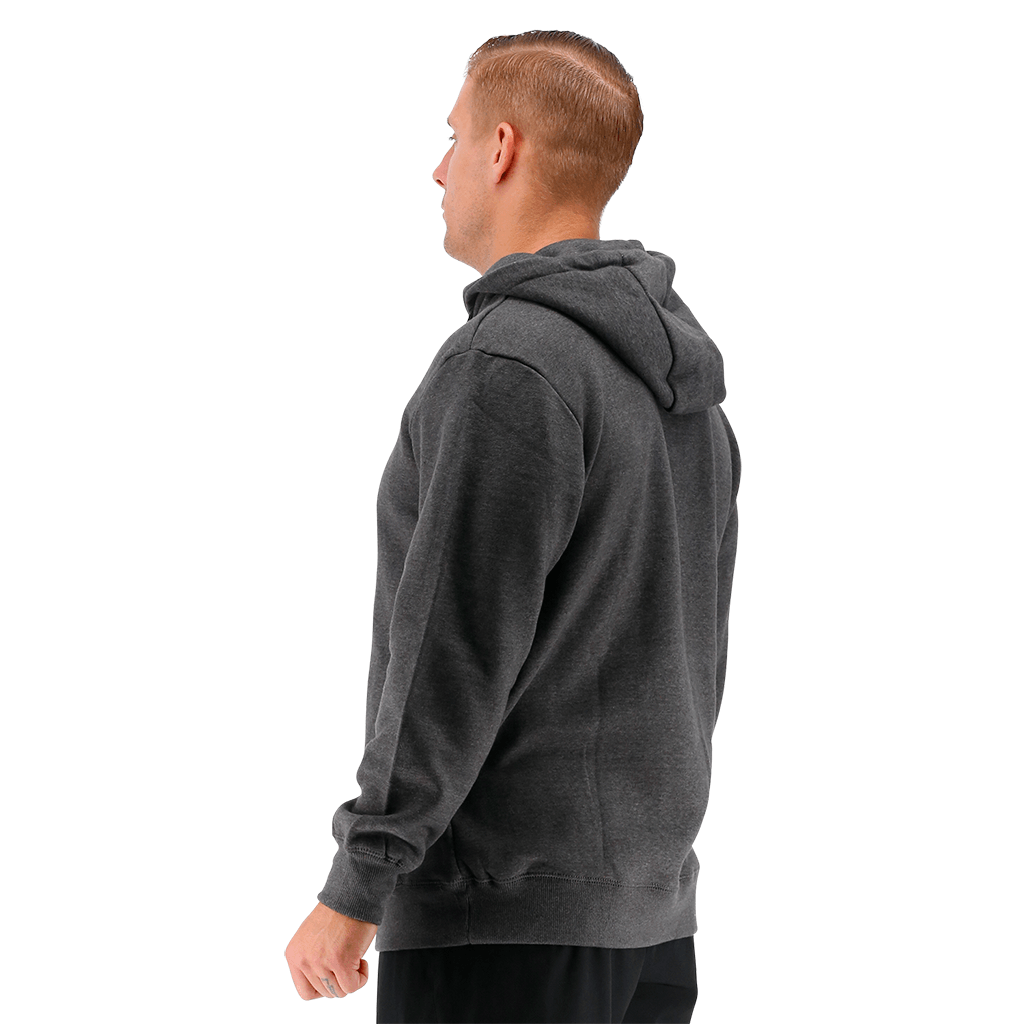 TYR Men Big Outline Logo Hoodie Charcoal Heather/Black - Aqua Shop
