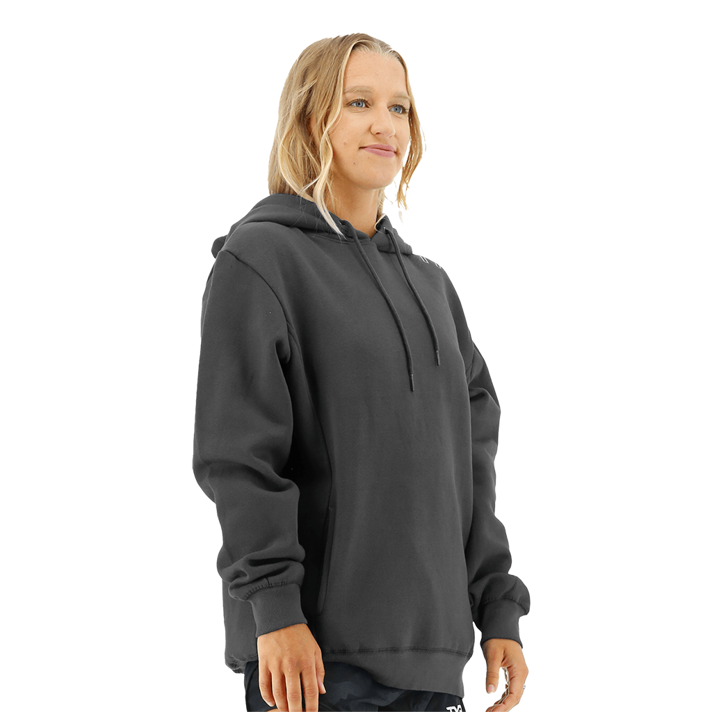TYR Womens Outline Logo Hoodie Charcoal/Silver - Aqua Shop