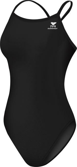 TYR Black Solid Cutoutfit Swimsuit - Aqua Shop 