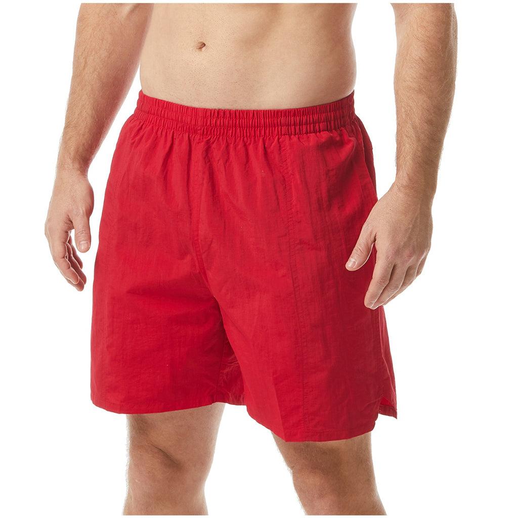 TYR Mens Red Classic Deck Short - Aqua Shop