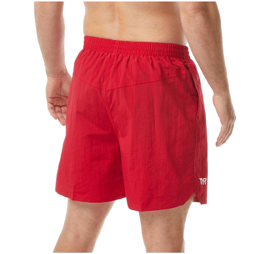 TYR Mens Red Classic Deck Short - Aqua Shop