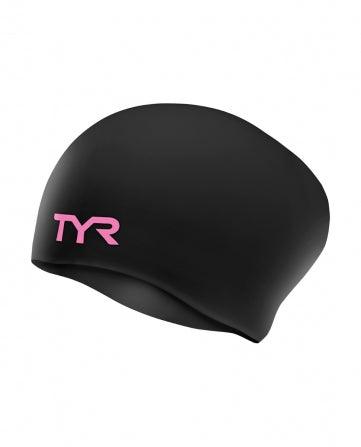 TYR Adult Long Hair Silicone Wrinkle-Free Swim Cap