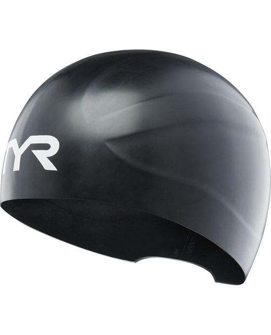 TYR Black Wall Breaker Silicone Race Cap 2.0 - Aqua Shop