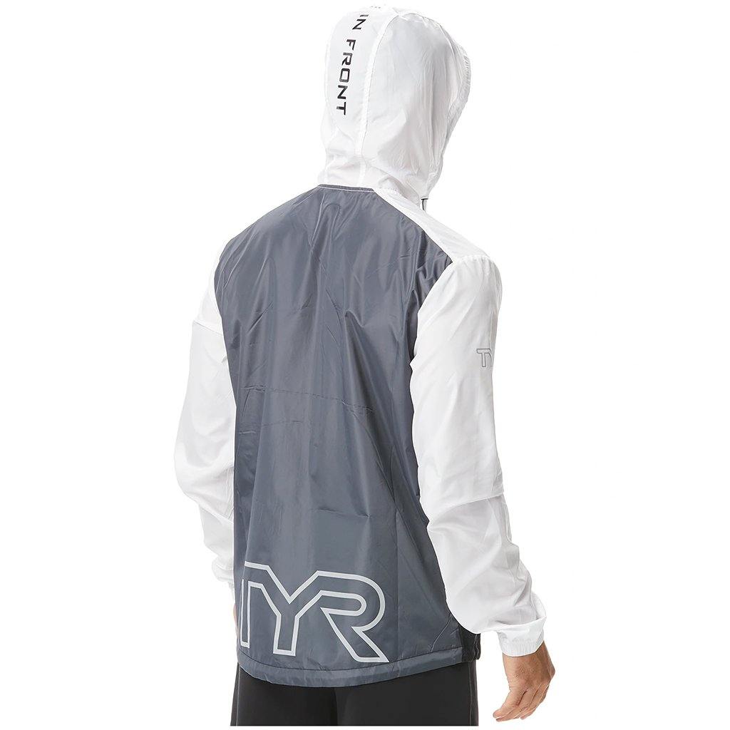 TYR Mens White Elite Windbreaker - Aqua Shop