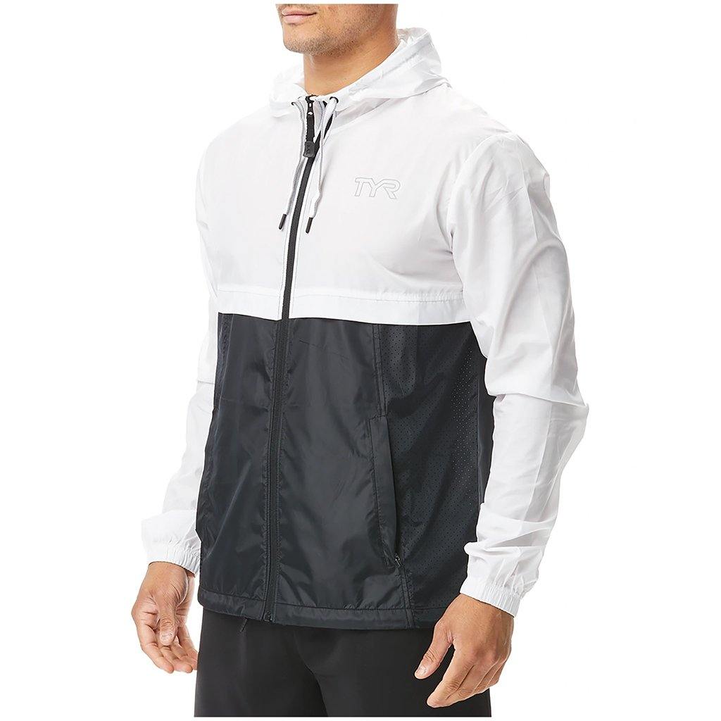 TYR Mens White Elite Windbreaker - Aqua Shop