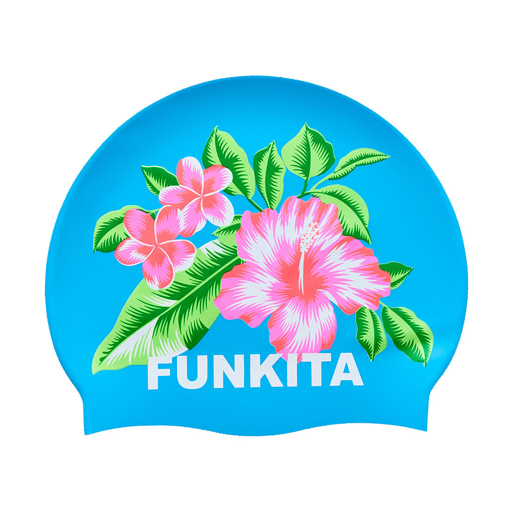 Funkita Blue Hawaii Silicone Swim Cap