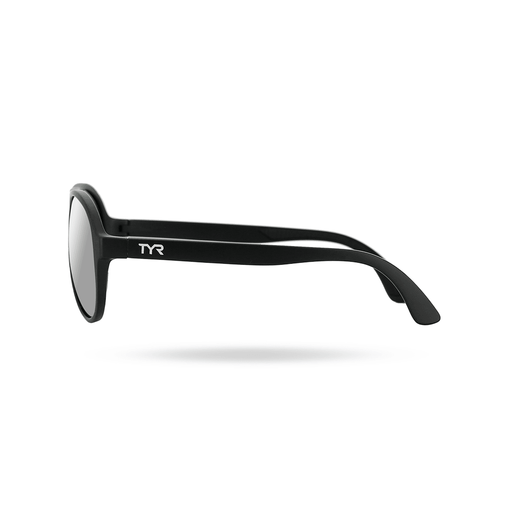 TYR Goldenwest Small Silver/Black Aviator HTS Sunglasses - Aqua Shop 