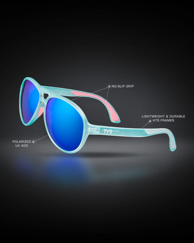 TYR Goldenwest Aviator Small HTS Polarized Sunglasses - Aqua Shop 