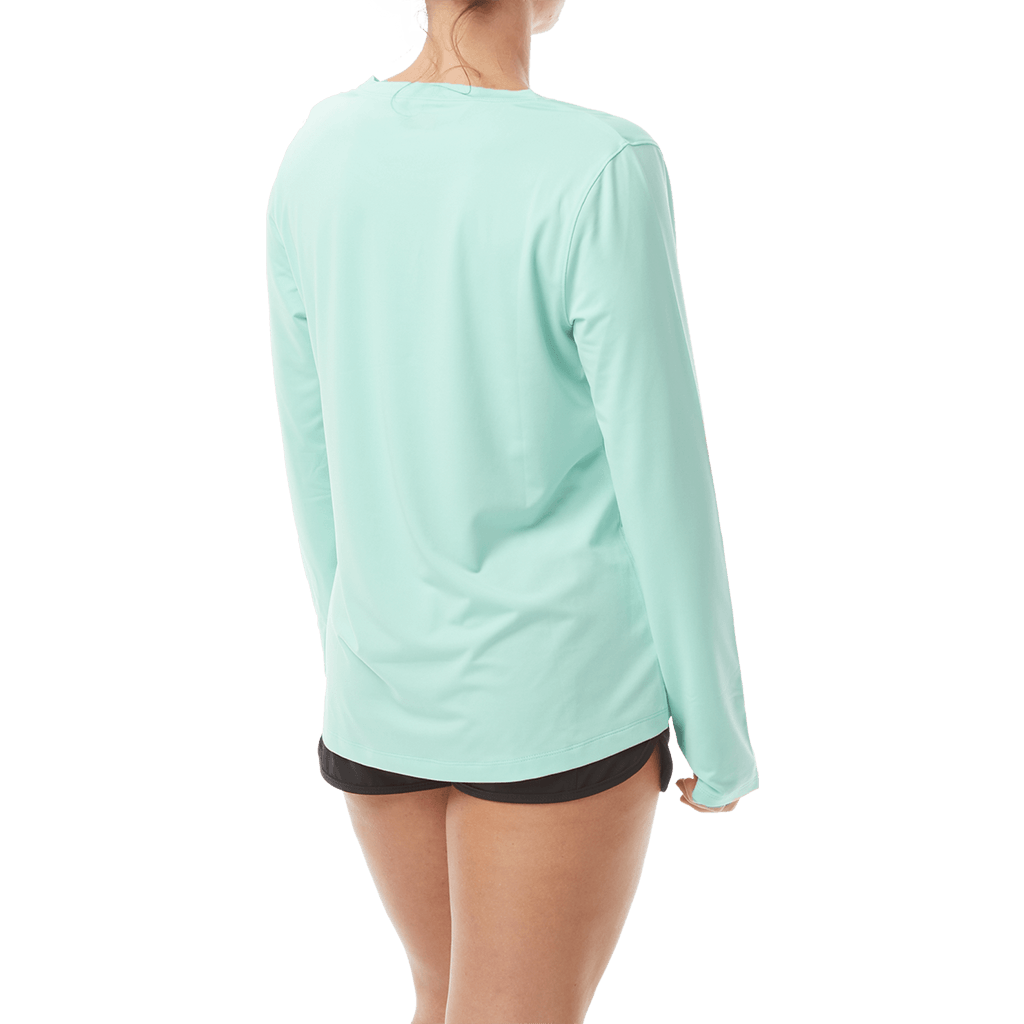 TYR Womens SunDefense Mint Long Sleeve Shirt - Aqua Shop 